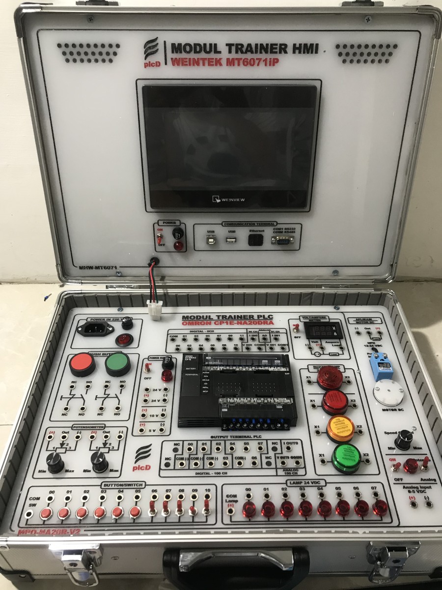 Module Trainer Plc Trainer PLC Omron CP1E NA20 DRA dan HMI - MINI INDUSTRIAL SYSTEM ...