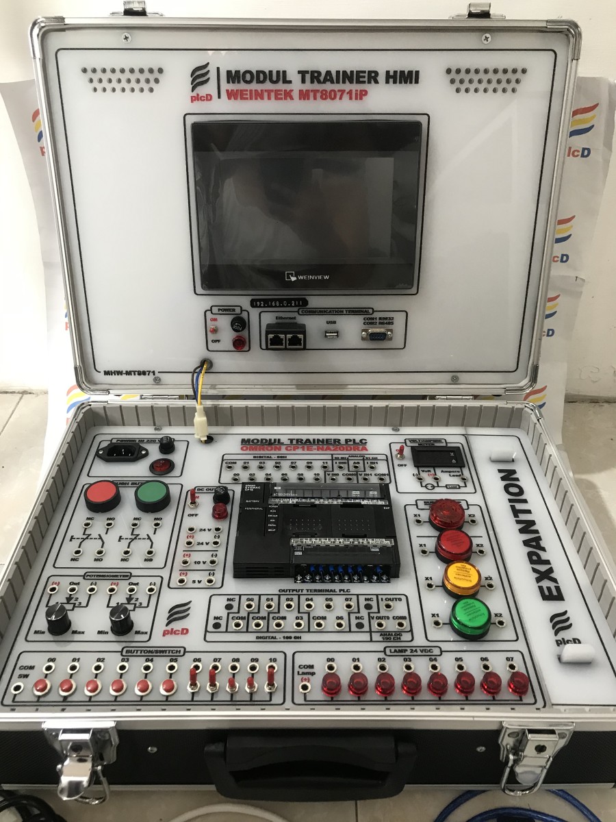 Module Trainer Plc Trainer PLC Omron CP1E NA20 DRA dan HMI - MINI INDUSTRIAL SYSTEM ...